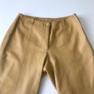 Neutral 100% leather pants